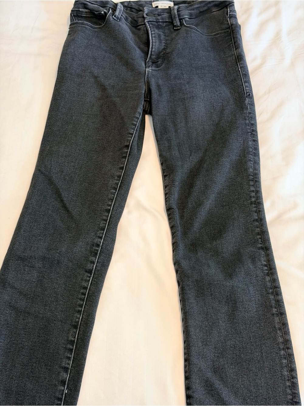 Good American Good Legs Faded Black Straight-Leg Jeans